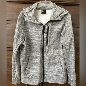 GapFit Elements SpaceDye Gray Full Zip Hoodie